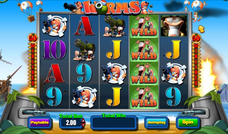 Worms slot machine